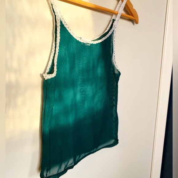 Solstice Intimates Green mesh tank - Picture 2 of 2